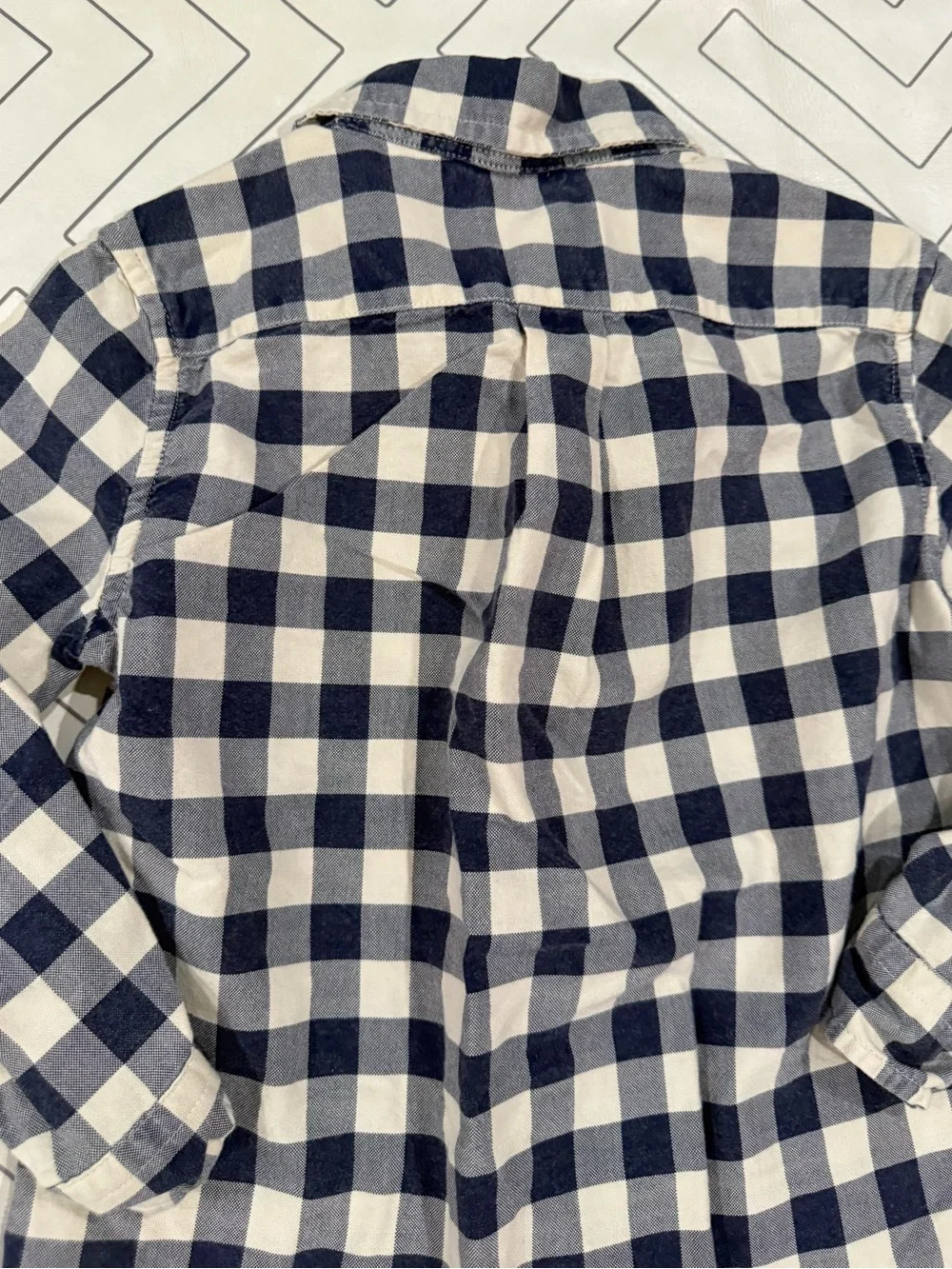 Polo Ralph Lauren Navy & Cream Plaid Longsleeve Button-Down